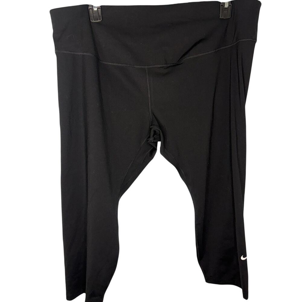 Nike Cropped Leggings Plus Size 3X Black Workout Athleisure Active